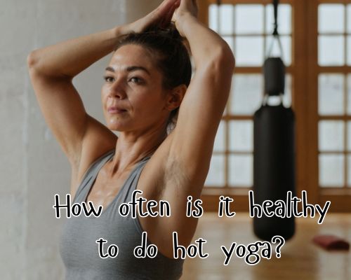 Woman cools down after sweaty yoga practice.
